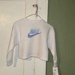 Nike Kids  White Logo Sweatshirts size 6